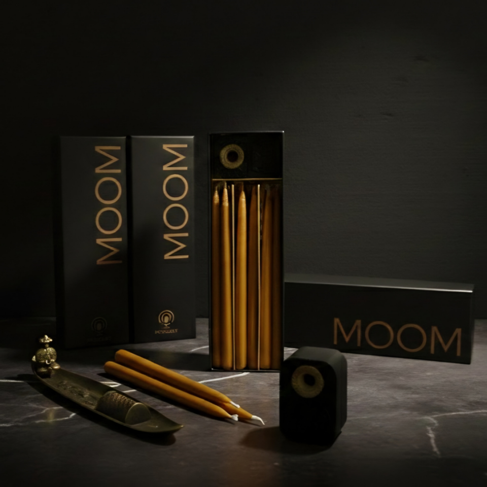 Premium Kutu Şamdan Balmumu Mum Hediyelik