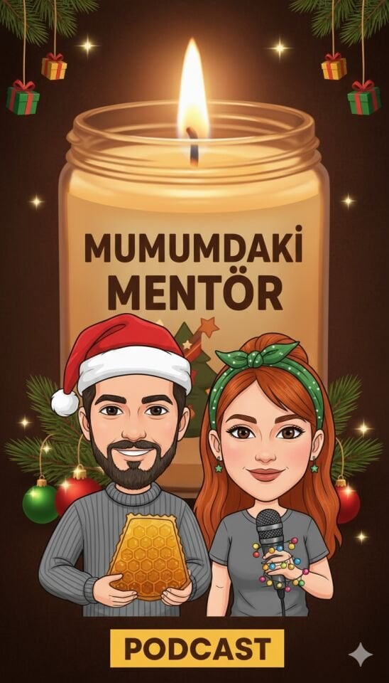 Kişiye Özel Mentör Podcastli Balmumu Mum