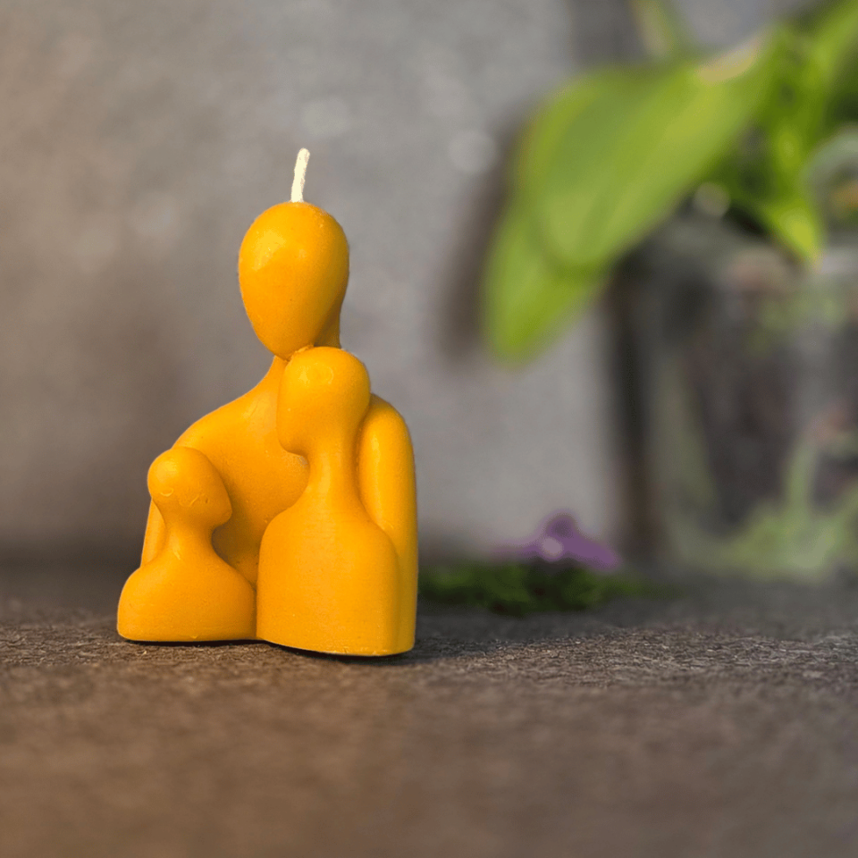 Sıcak Aile Balmumu Mum Hediyelik