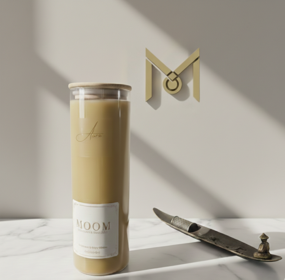 Aura 500 gr 240+ saat | Kokusuz Doğal Balmumu & Soya Mum