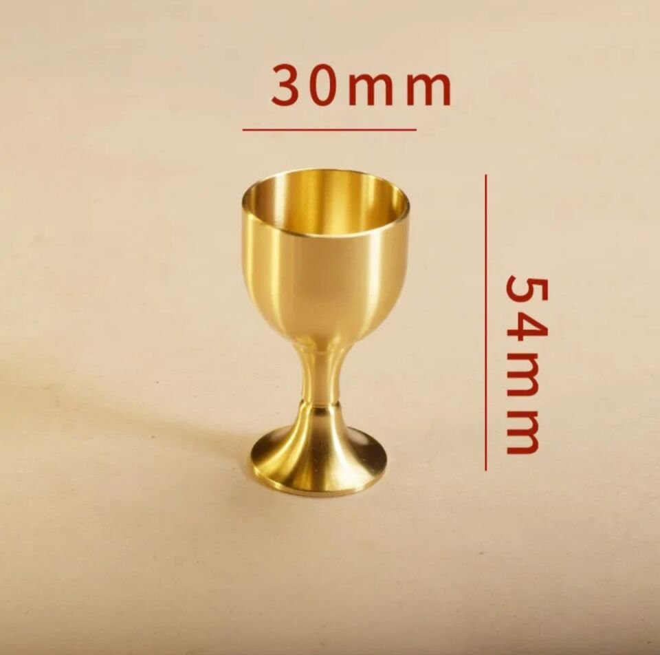 Mini Pirinç Şamdan Mumluk Kadeh Pirinç