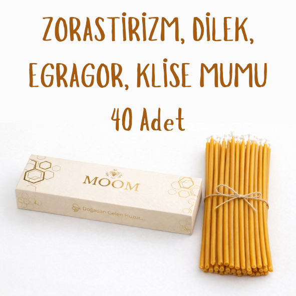 MOOM Kalın 5-6mm Dilek, Egregor, Zoroastirizm Mumu, Meditasyon Mumu