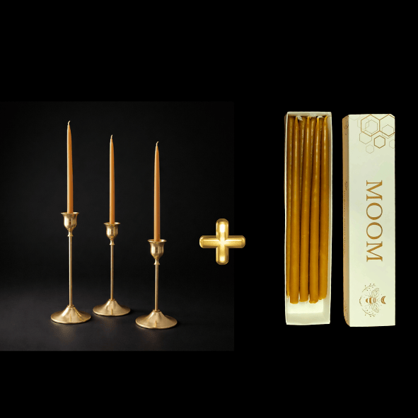 Zarafet Seti , Zarafet Şamdan Mum + Pirinç Şamdanlık Seti