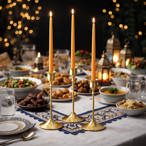 Zarafet Seti , Zarafet Şamdan Mum + Pirinç Şamdanlık Seti